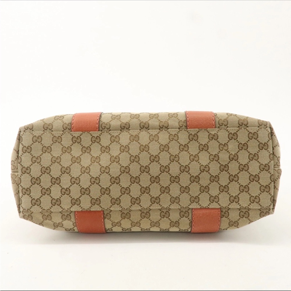 Gucci bamboo Beige and Tan Tote Bag 11”x15”x5” drop 9 1/2” - Picture 5 of 15